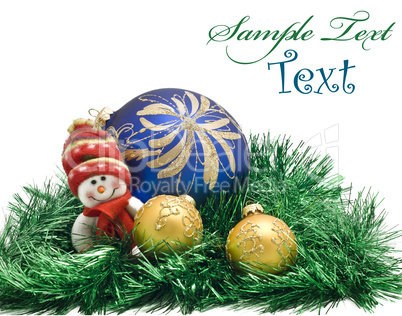 Christmas card - Plush toy with three colorful Balls
