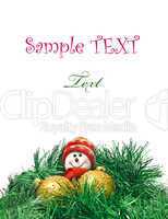 Christmas card - toy with colorful decoration Balls