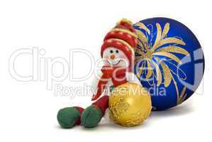 Christmas decoration toy with colorful New Year Balls