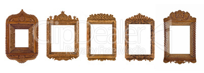 Collage of wooden carved Frames for picture or portrait