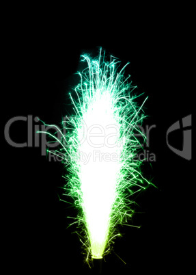Colored (lettuce and turquoise) birthday fireworks