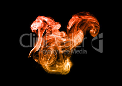 Colored Flame Magic fume abstract