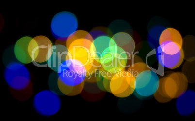 Colorful Blurred lights over black