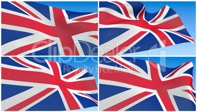 Flying Great Britain Flag