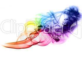 Gradient colored smoke abstract