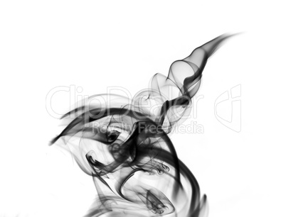 Magic smoke abstract shapes on white