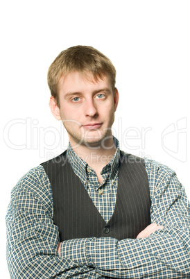 Portrait of confident businessman isolated