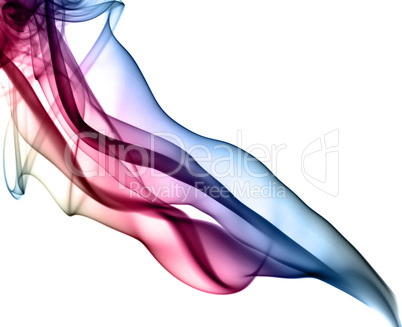 Puff of colored abstract smoke patterns