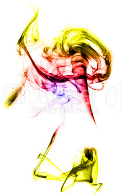 Puff of colored abstract smoke