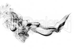 Abstract Smoke shape over white