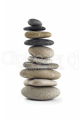 Tall Balanced stone stack or tower