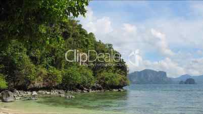 Time lapse of tropical beach