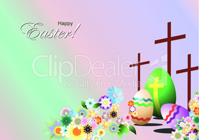 Easter day symbols background
