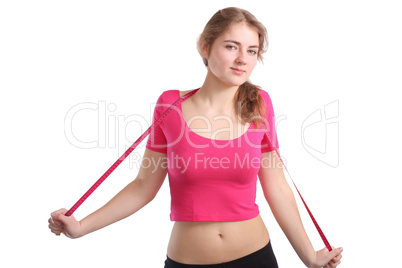 woman with tape measure