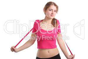 woman with tape measure