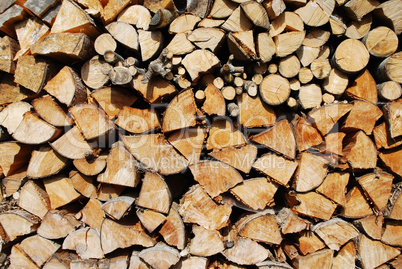 cutted firewood