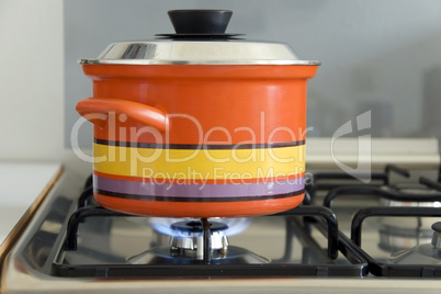 saucepan on stove