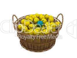 Basket with smileys