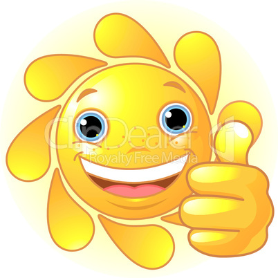 Sun Hand giving thumbs up