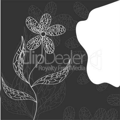 Background with decorative flower