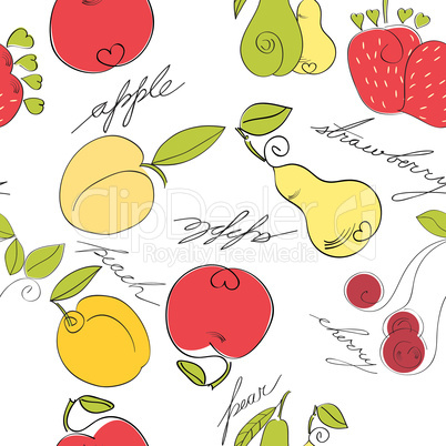 seamless pattern with fruit