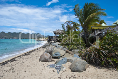 Coast in Saint Maarten Island, Dutch Antilles