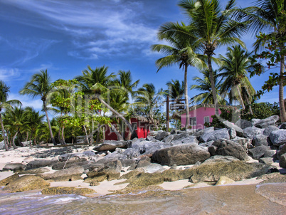 Small and Coloured Homes on the Coast of Santo Domingo