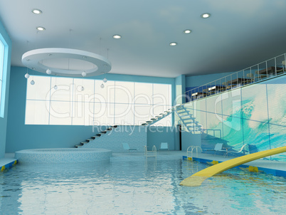 Interior of pool