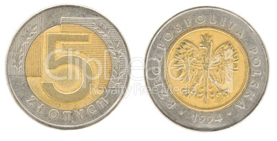 5 zloty - money of Poland