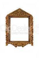 Wooden Frame for picture or portrait isolated over white