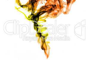 Abstract Colored Smoke Shape over white
