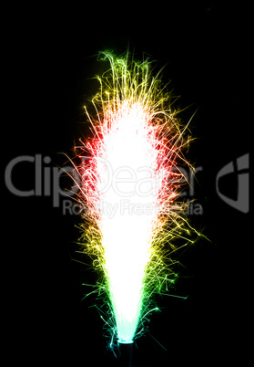 Birthday fireworks colored with gradient