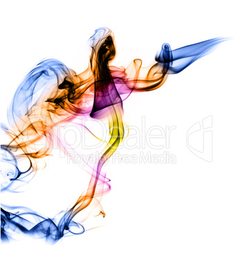 Bright colorful fume abstract curves