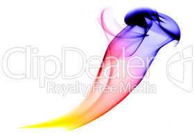 Colorful Magic Fume abstract over white
