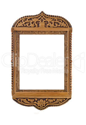 Empty carved Frame for picture or portrait isolated