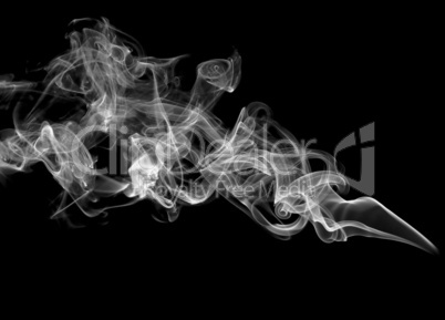 Magic abstract smoke over black