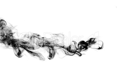 Magic fume abstract shape over white