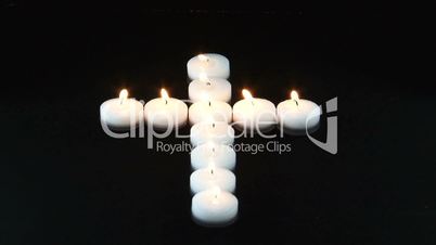 Cross Shape with Candles