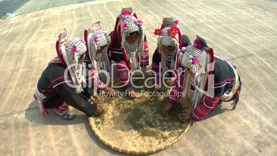 Akha Women Sorting Tea