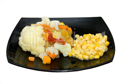 Plate with vegetables