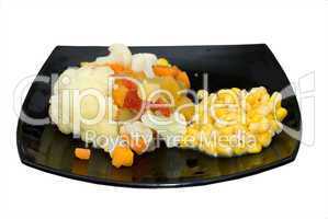Plate with vegetables
