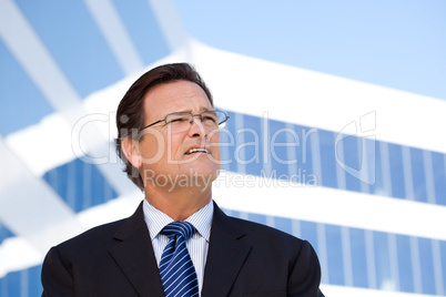 Handsome Businessman Looking Out