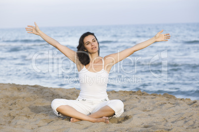 Meditation am Strand