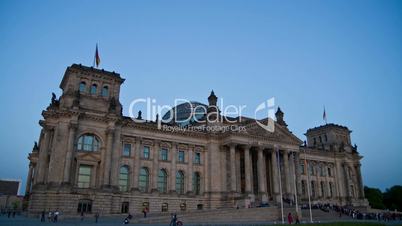 Berliner Reichstag Zeitraffer Dämmerung