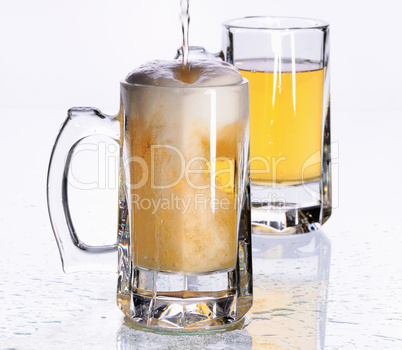 mugs with beer