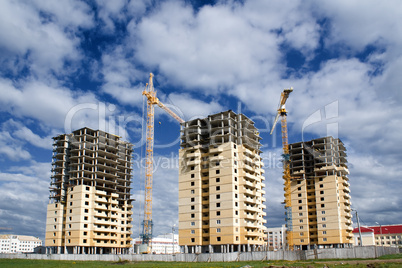 Construction of three buildings