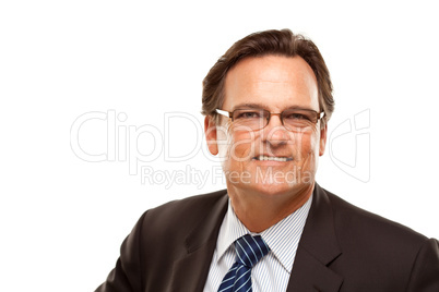 Handsome Businessman Portrait on White