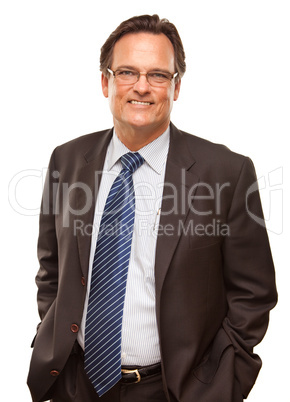 Handsome Businessman Portrait on White