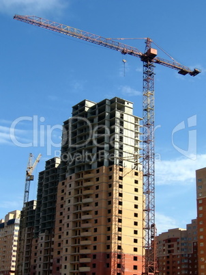 Crane near the new high house