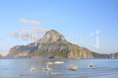 Sunrise in El Nido village